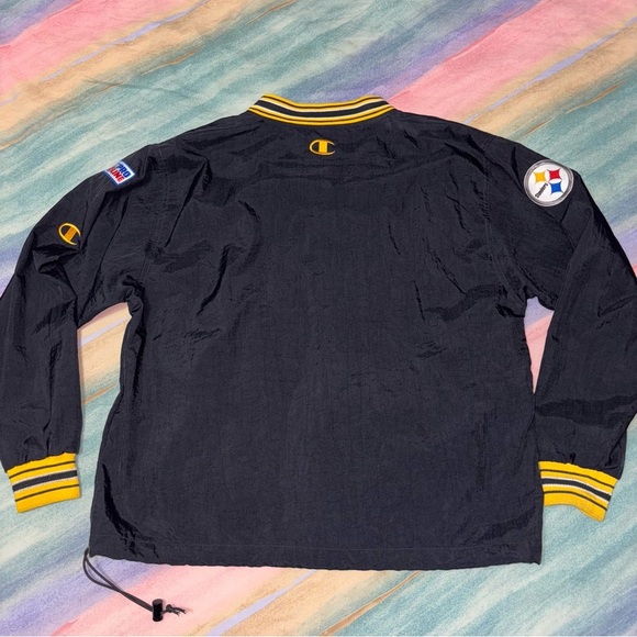 Vintage Champion NFL Pro Line Pittsburgh Steelers Pullover Wind Breaker size M - Picture 4 of 10